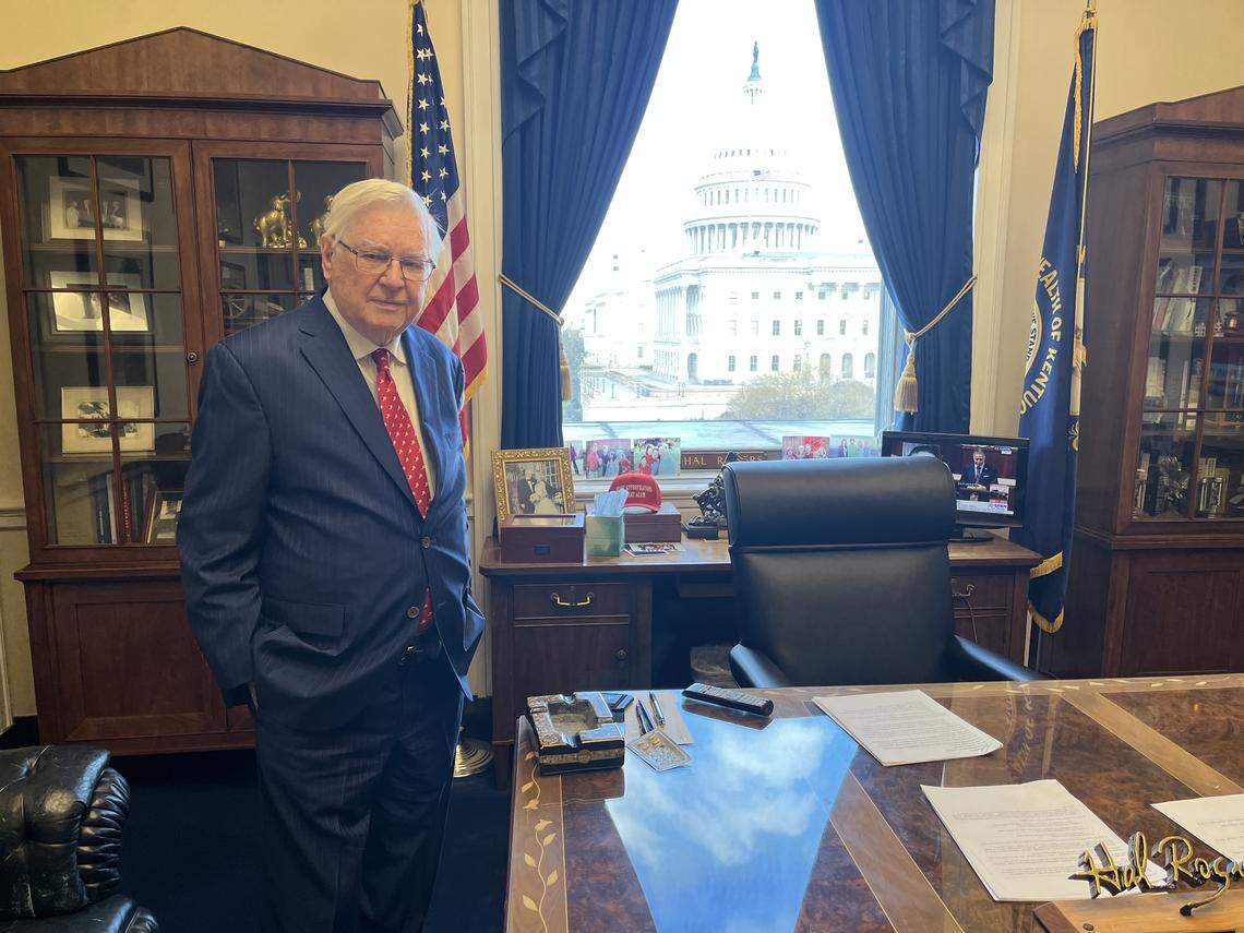 Kentucky Rep. Hal Rogers has a clear view of the U.S. Capitol from his Washington office.
