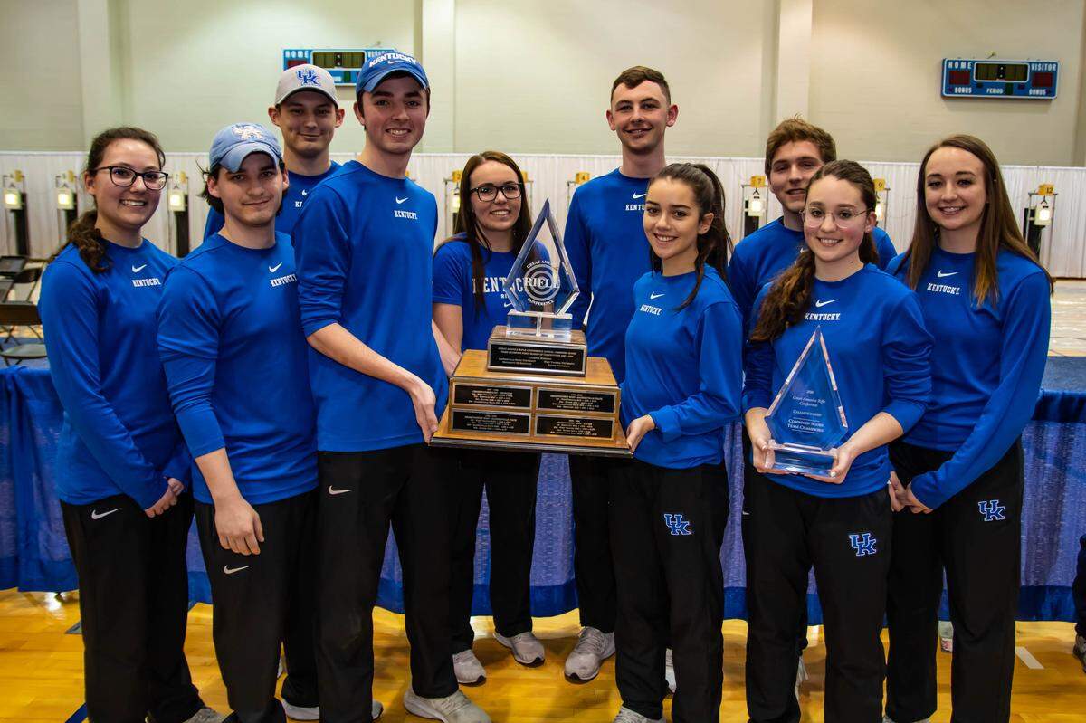 The No. 1 University of Kentucky rifle team earned its first Great America Rifle Conference Championship since 2009 on Saturday, Feb. 29, 2020, in Memphis, Tenn. The Wildcats were favored to win the program’s third national title before the coronavirus outbreak ended their season