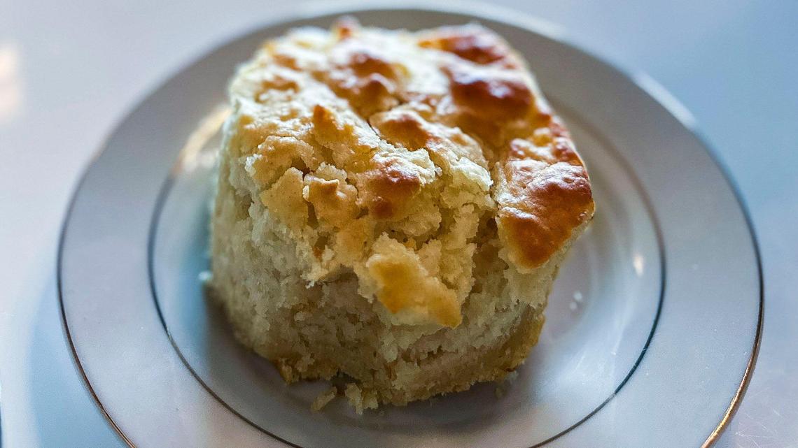 A buttermilk biscuit at Biscuit Daddies, 373 Virginia Ave. unit 130, Friday, June 6, 2025, in Lexington, Ky. The breakfast and lunch restaurant opened in Lexington after moving from its Danville location.