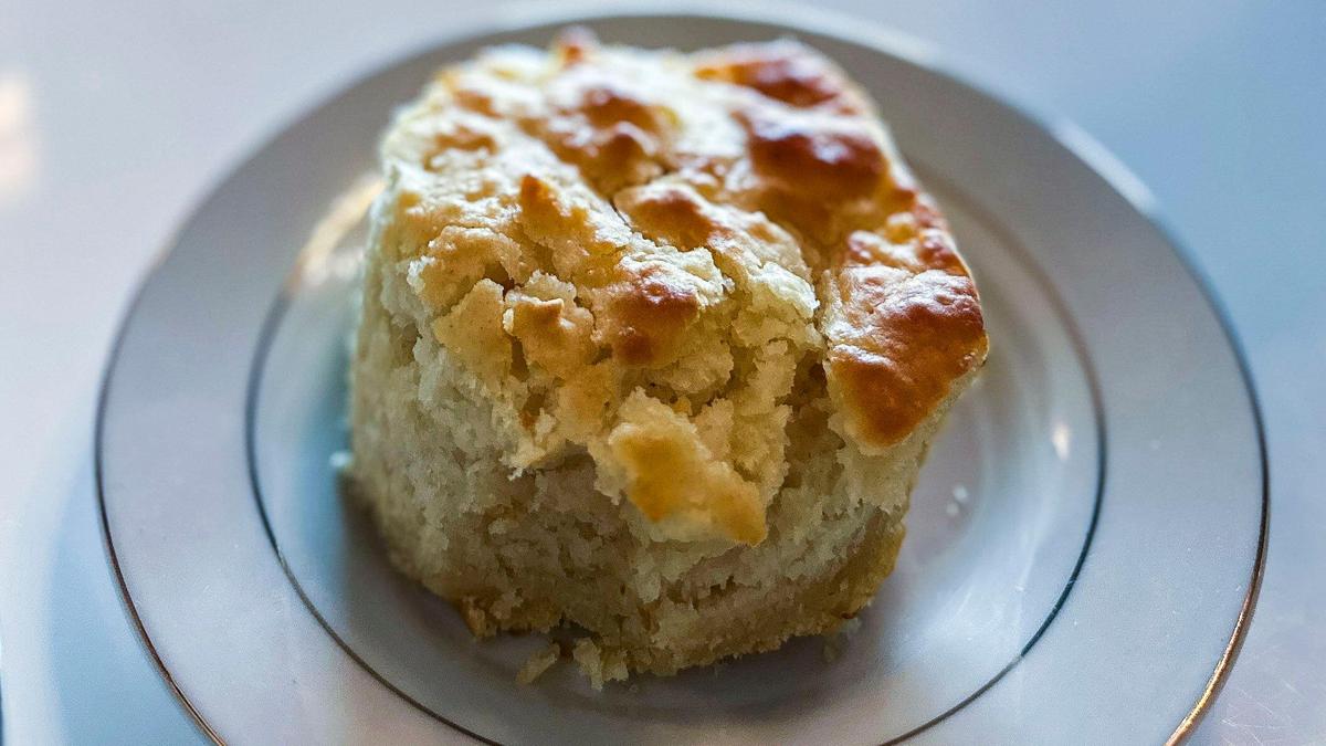A buttermilk biscuit at Biscuit Daddies, 373 Virginia Ave. unit 130, Friday, June 6, 2025, in Lexington, Ky. The breakfast and lunch restaurant opened in Lexington after moving from its Danville location.