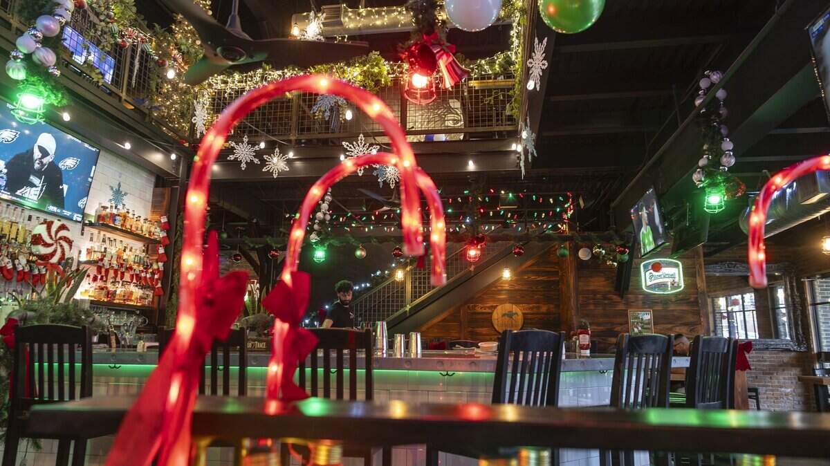 Holiday decorations fill the Bear and the Butcher at 815 Euclid Ave. in Lexington, Ky., on Thursday, Dec. 11, 2025.