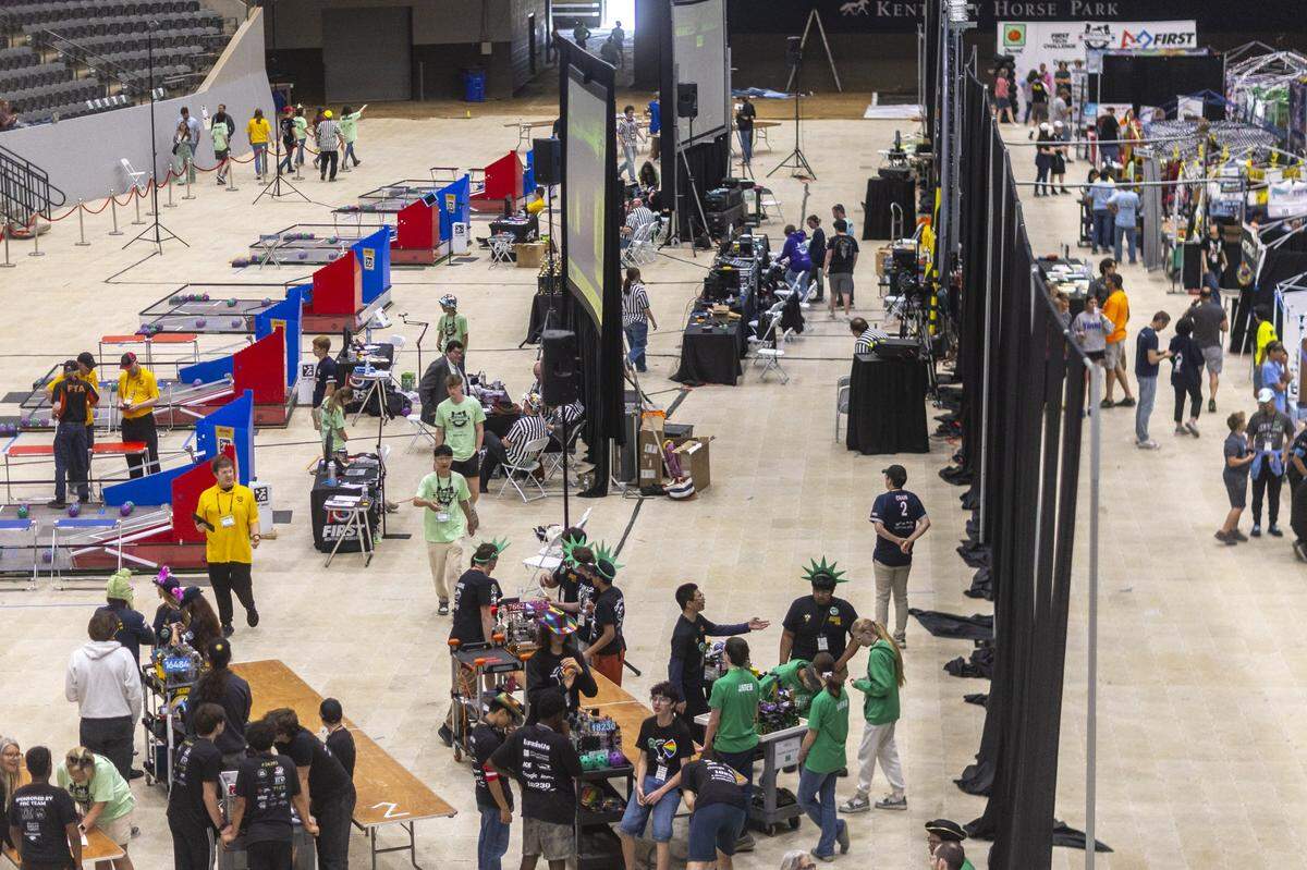 The 2026 Run for the Robots international robotics competition was held at Alltech Arena in Lexington, Ky.,