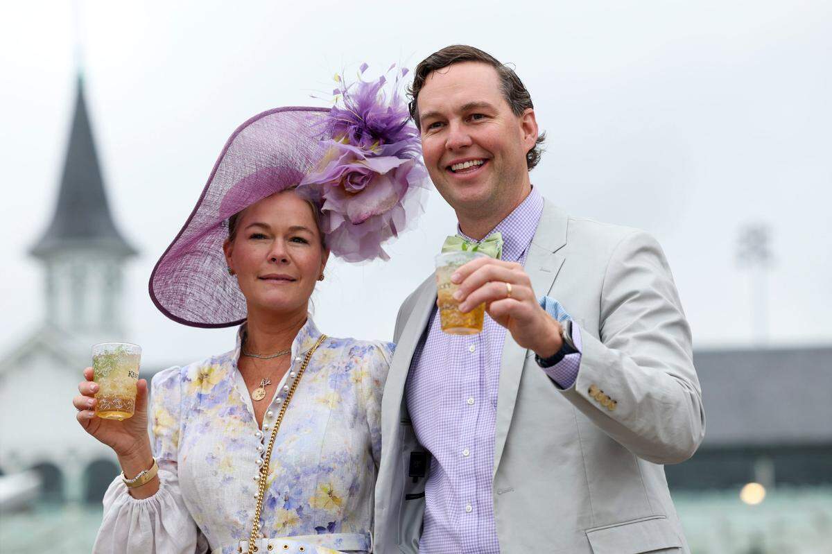 Ellen and Stephen Faus during Kentucky Derby 151 at Churchill Downs May 3, 2025.&nbsp;It was the couple’s first time attending the Kentucky Derby. 