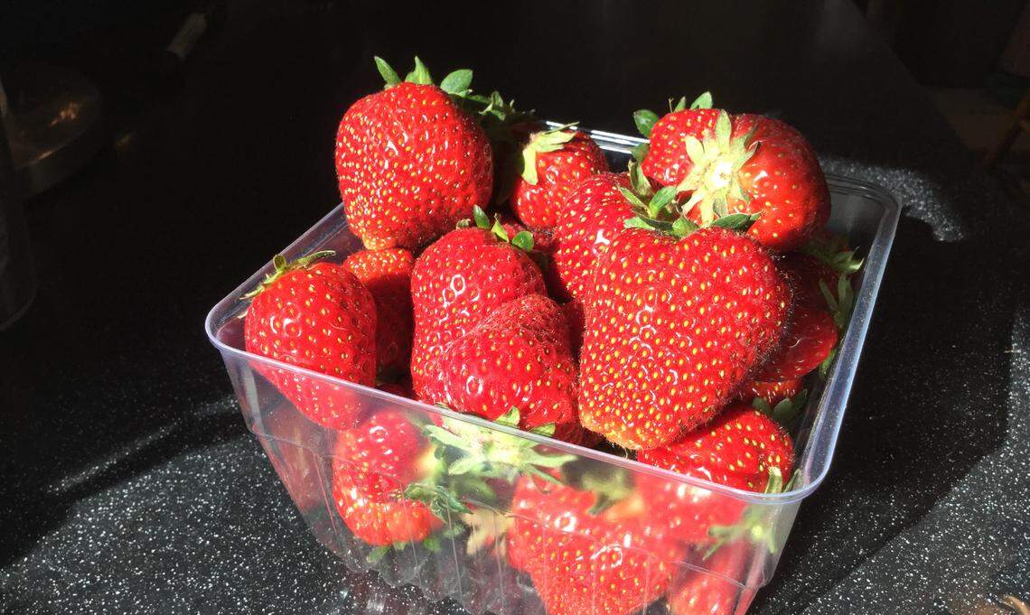 Start with one quart of fresh, ripe strawberries for a batch of freezer or refrigerator jam. You can make more, but don’t double the recipe. Instead, make a second batch. Fresh berries should be available at the farmers’ markets and at berry farms.