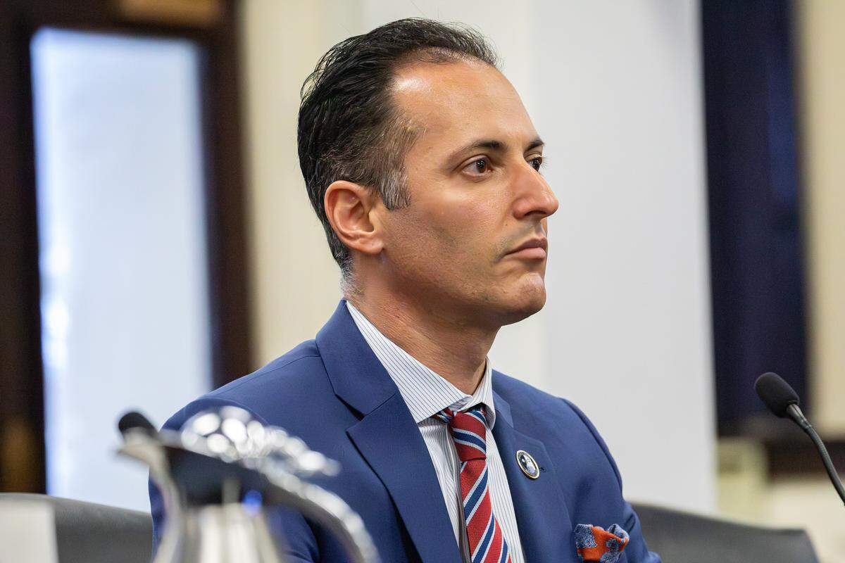 Rep. Daniel Grossberg during his public hearing at the State Capitol Annex in room 129 on Feb. 2, 2026, in Frankfort, Ky.