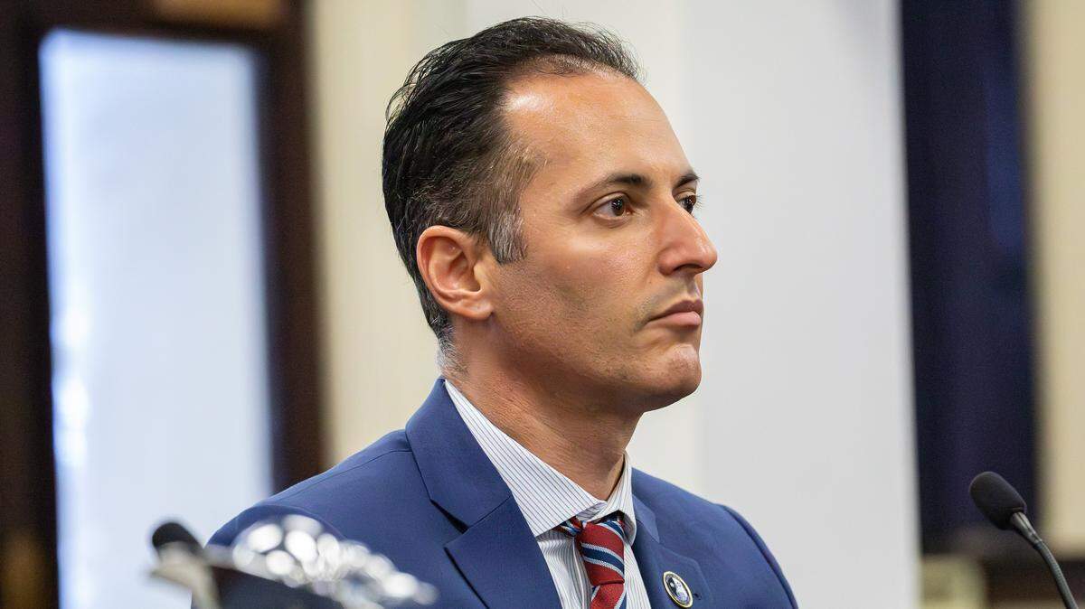 Rep. Daniel Grossberg during his public hearing at the State Capitol Annex in room 129 on Feb. 2, 2026, in Frankfort, Ky.