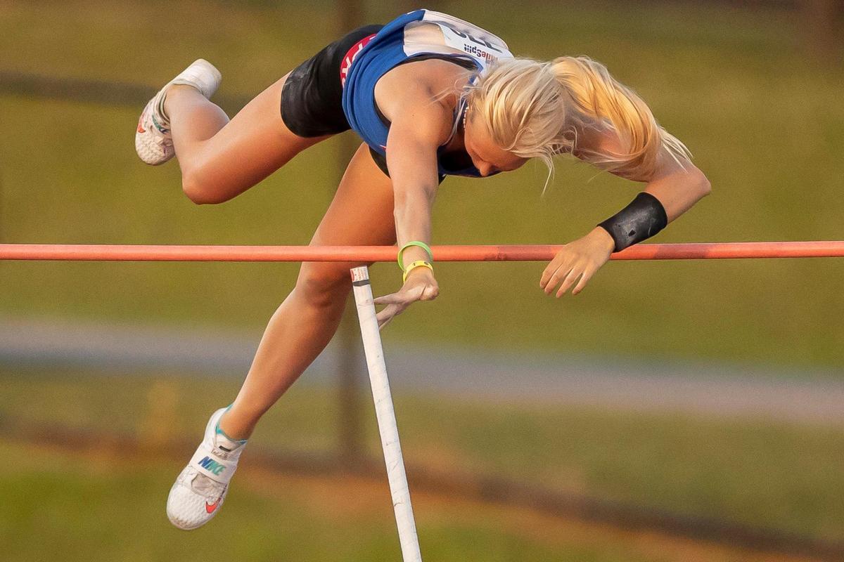Lafayette pole vaulter Sarah Ferguson won the Class 3A, Region 6 competition at George Rogers Clark High School on Friday night by clearing 13 feet, 6 inches.