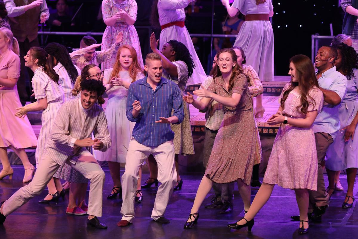 Soloist Logan Spears performed ‘Run, Freedom, Run!’ From “Urinetown” with the ensemble Tuesday during a dress rehearsal for UK Opera Theatre’s “It’s A Grand Night for Singing” at Singletary Center for the Arts.