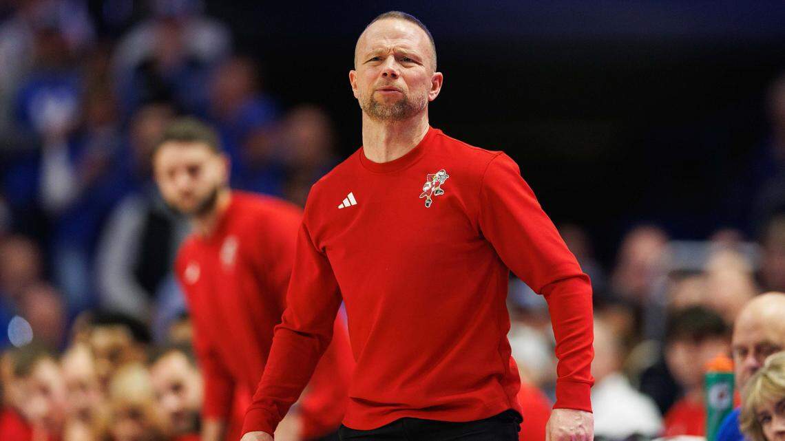 Pat Kelsey talks about Louisville’s laser focus before NCAA game vs. Creighton in Rupp