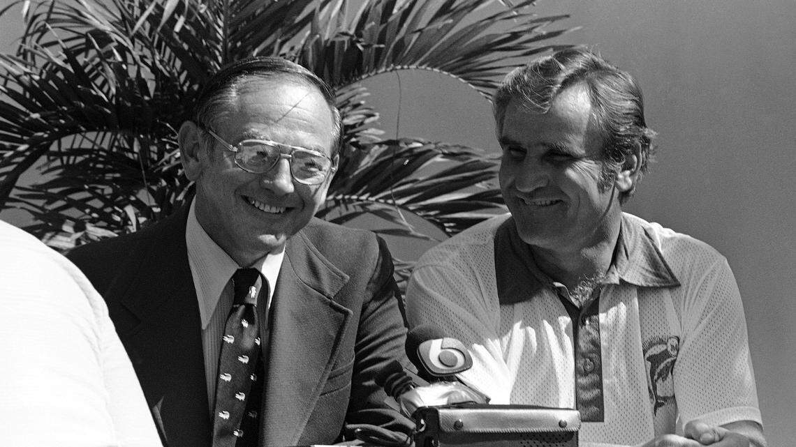 Coach Don Shula and Bill Arnsparger News Conference