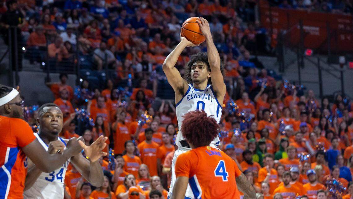 Kentucky forward Jacob Toppin was 2-for-3 from three-point range in UK’s win over Florida on Wednesday night. He’s 10-for-19 over the Cats’ last 14 games.