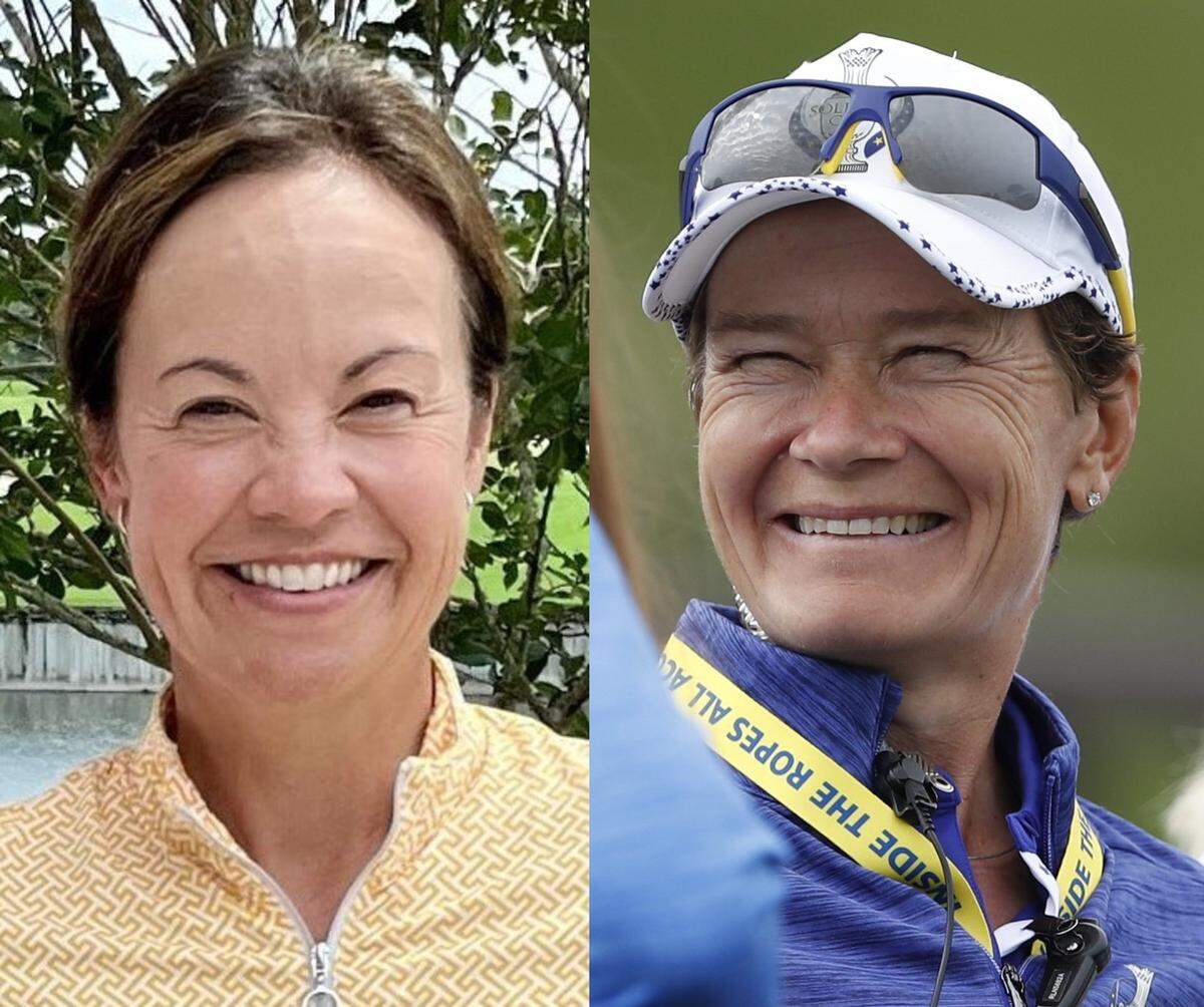 Leta Lindley, left, and Catriona Matthew