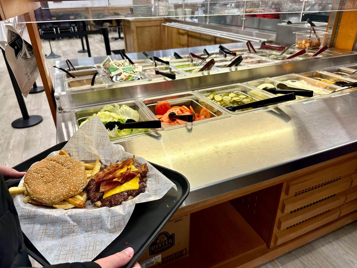 Diners can dress their burgers and top their chili however they like from the toppings bar at Sawyer’s Downtown, 140 W Main St., in downtown Lexington.