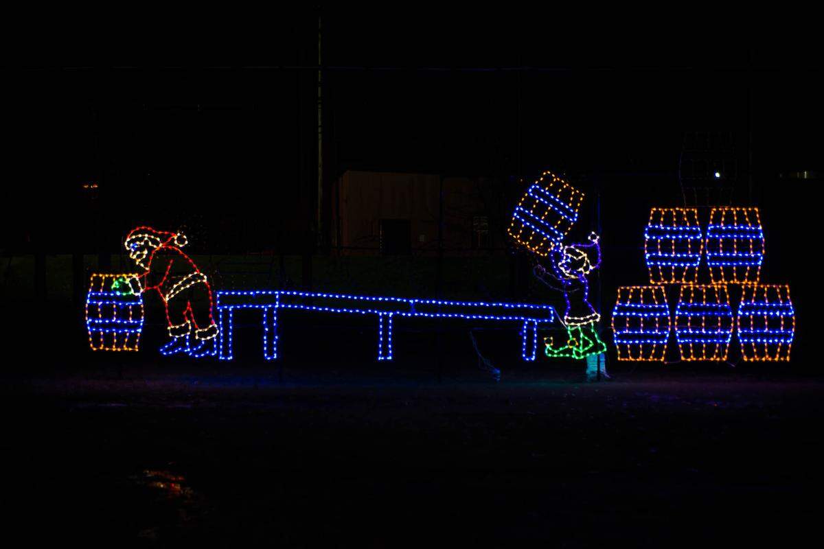 At Buffalo Trace Distillery, you can see Santa and his elves rolling bourbon barrels.