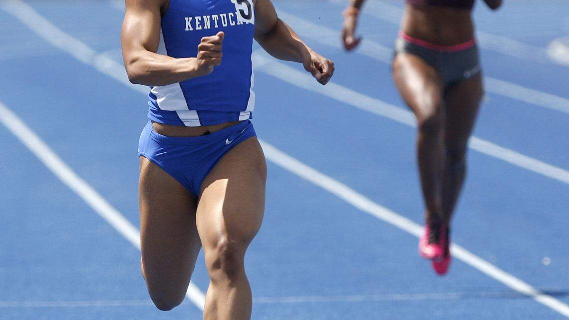 UK's Dezerea Bryant won the women's 200 meters in a Kentucky Relays-record 22.97 seconds, the sixth-fastest time in the nation this season. "It's always exciting to be first," Bryant said.          