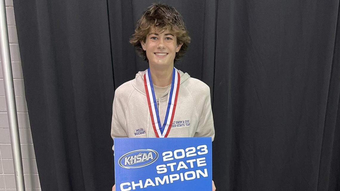 A couple of serious leg injuries didn’t keep Lexington Catholic’s Miles Buchart from placing first at the state championships.