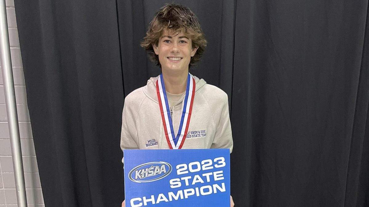 A couple of serious leg injuries didn’t keep Lexington Catholic’s Miles Buchart from placing first at the state championships.