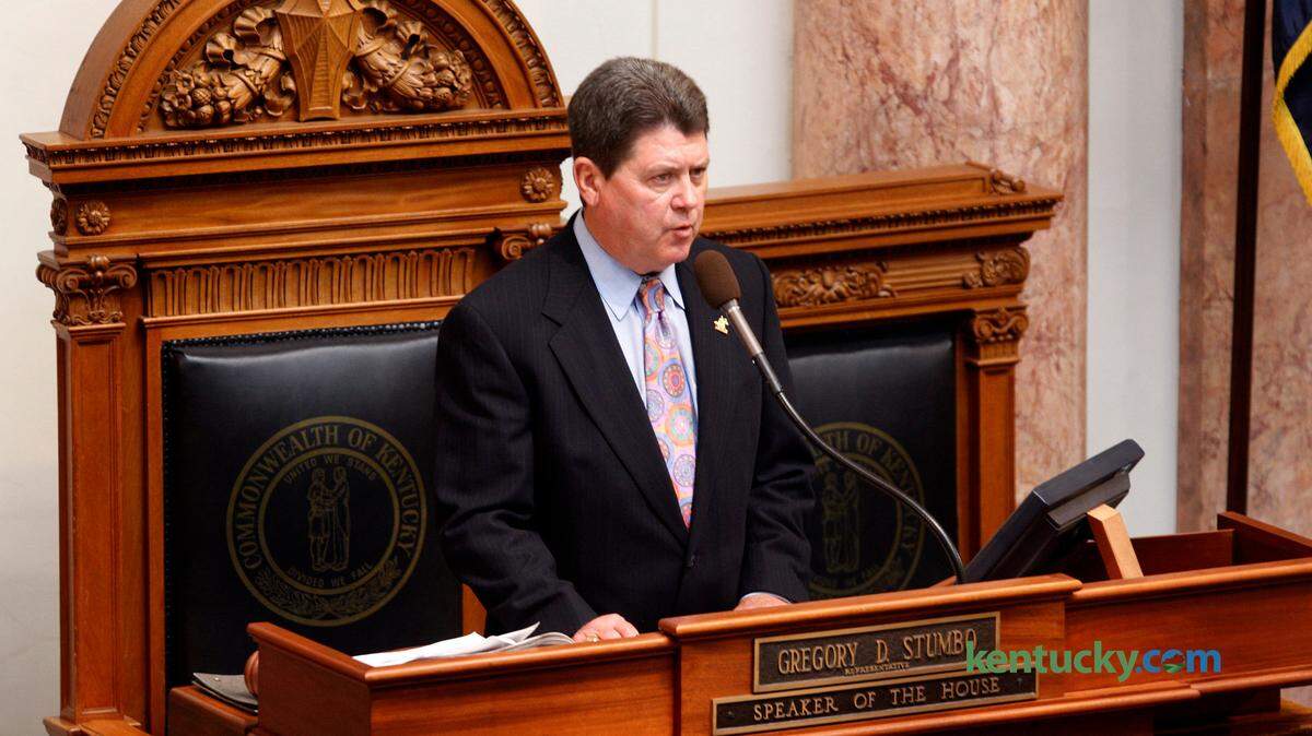 House Speaker Greg Stumbo, D-Prestonsburg, addressed the chamber on the last day of Kentucky's 2014 General Assembly.