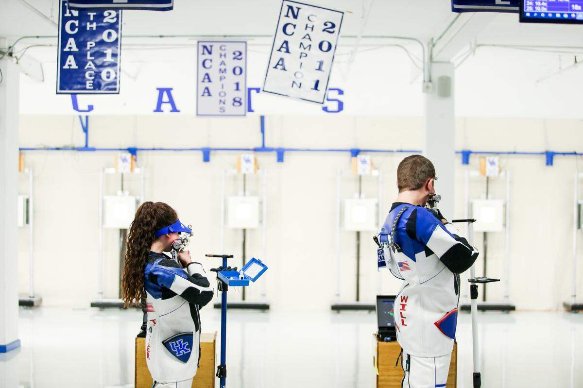 Teammates Mary Tucker and Will Shaner lead the Wildcats into this weekend’s NCAA Rifle Championships, where UK will be defending its 2021 title.