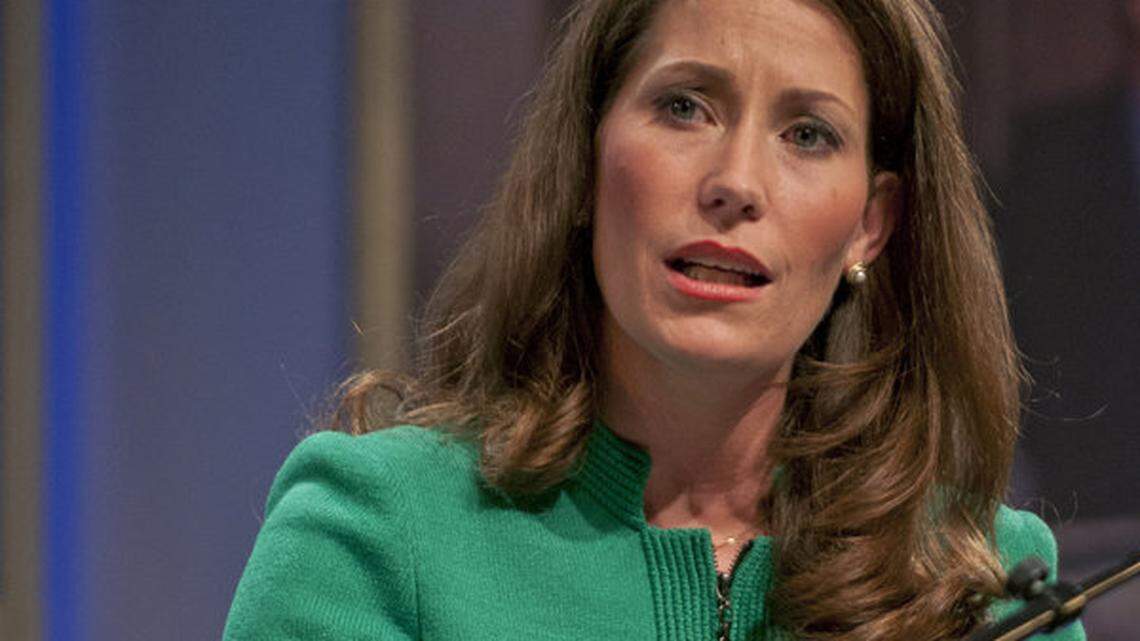 Kentucky Secretary of State and Democratic U.S. Senate candidate Alison Lundergan Grimes, seen here during a January campaign stop in Prestonsburg.