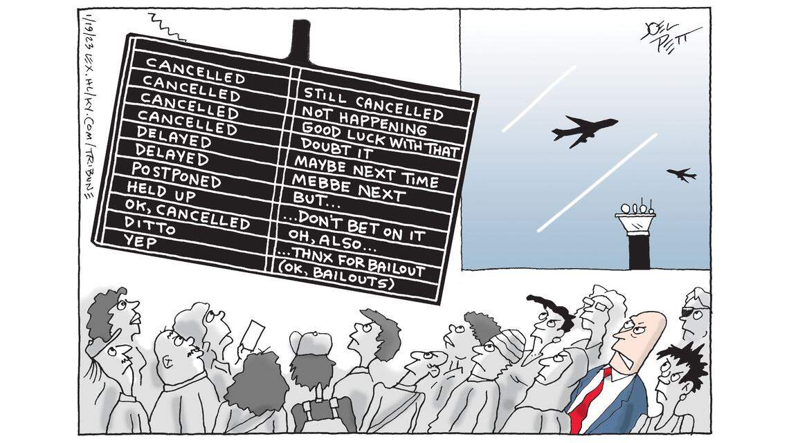 Joel Pett: The joys of air travel