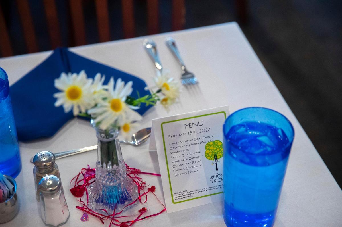 The Lemon Tree provides real world experience for the students, including food prep and hospitality such as unique centerpieces on each table and specialized napkin folds.