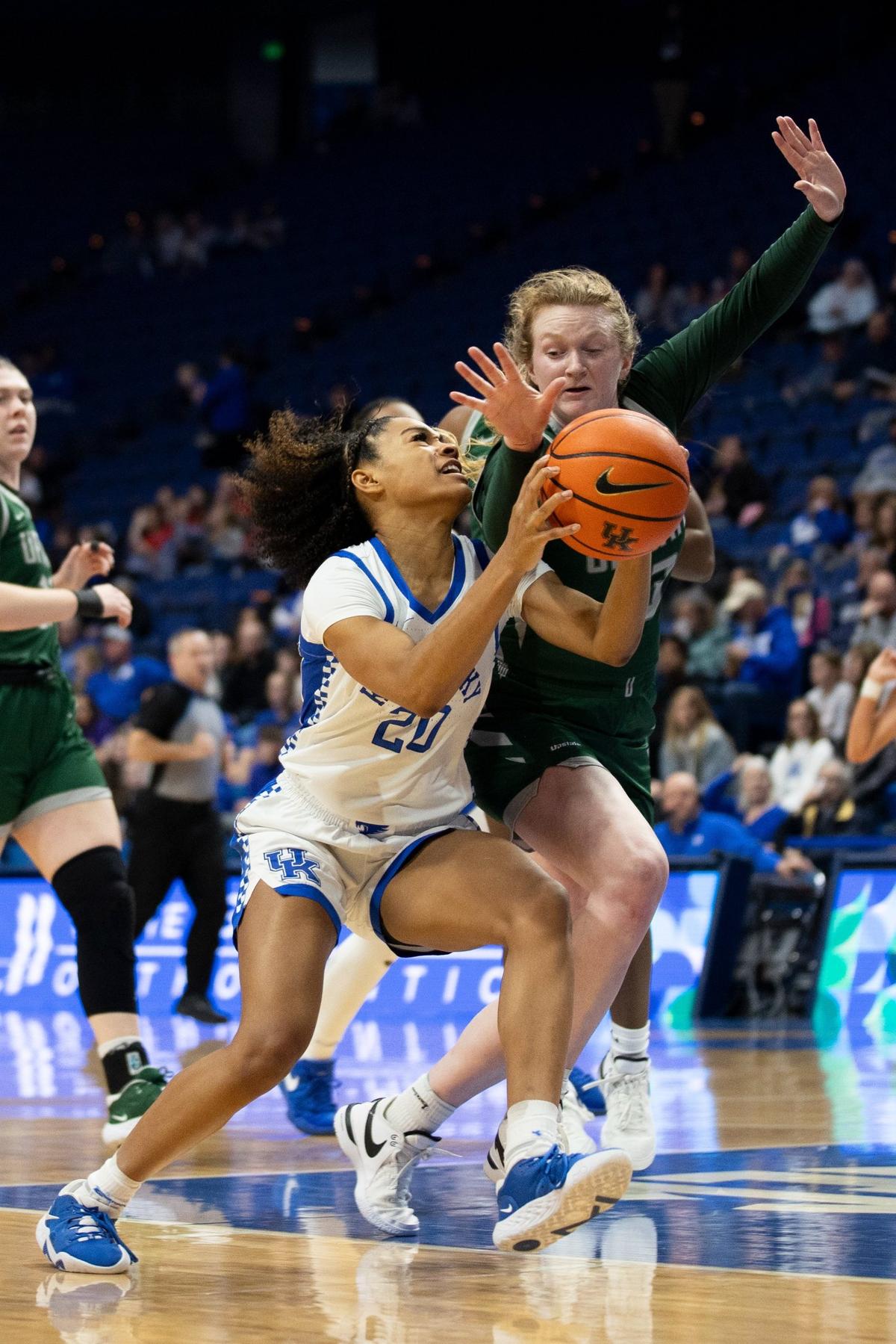 Amiya Jenkins totaled five points, four rebounds and two steals in Saturday night’s Kentucky win over USC Upstate.