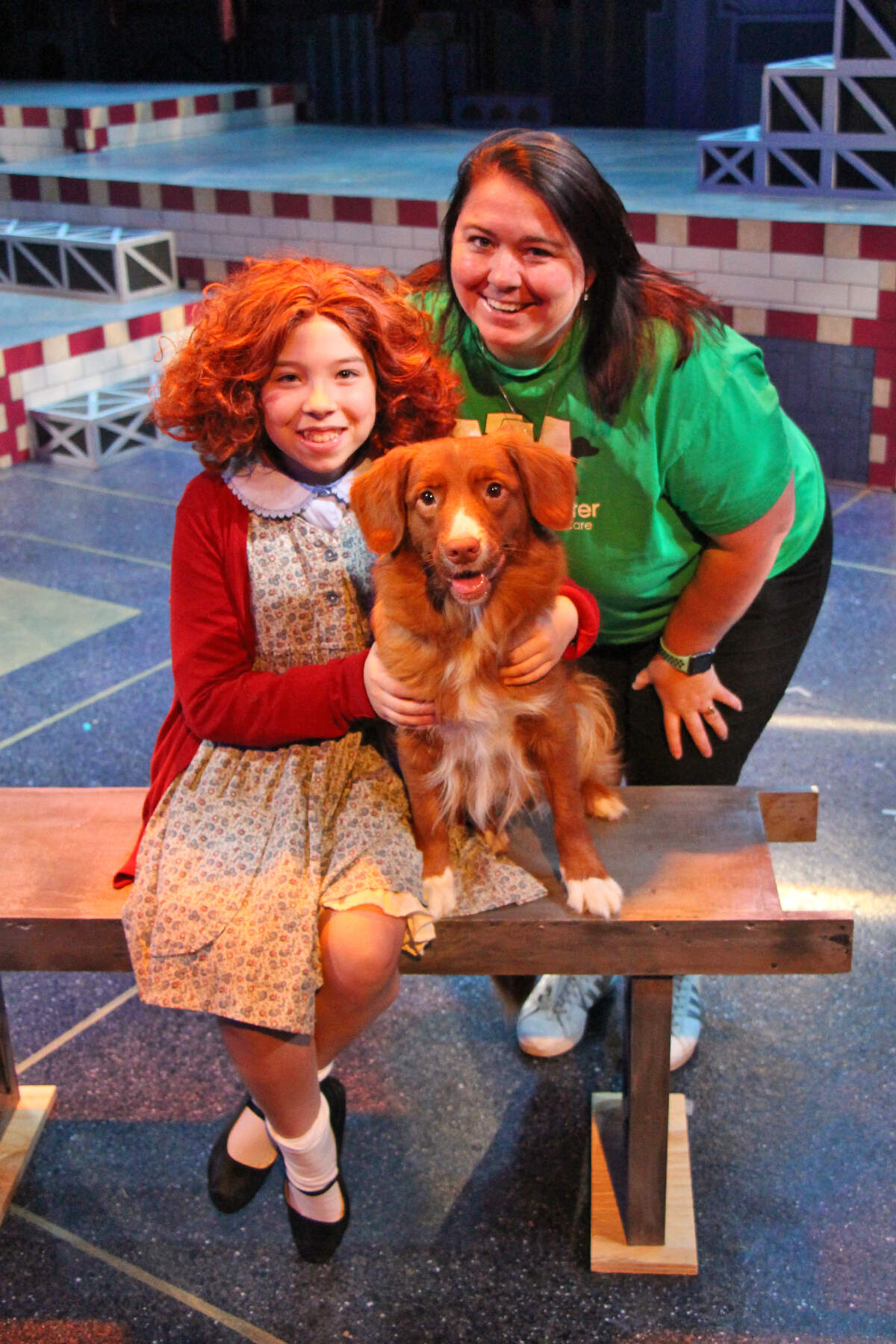 Mandy Eakins of Manners Matter Dog Training and Daycare worked with Clementine Connell and Ryder to prepare them to work together on stage in “Annie” at the Lexington Children’s Theatre.