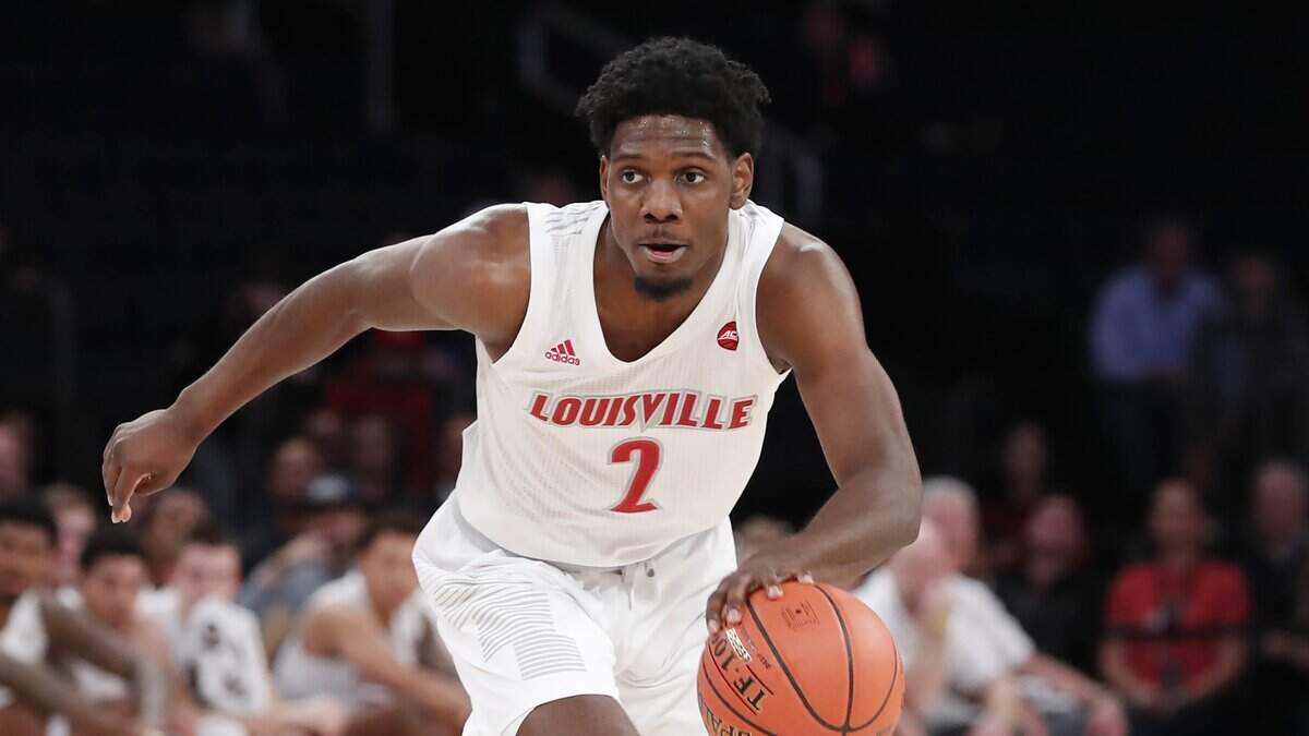 Louisville point guard Darius Perry (2) has made a combined two of seven shots in two prior games against Kentucky.