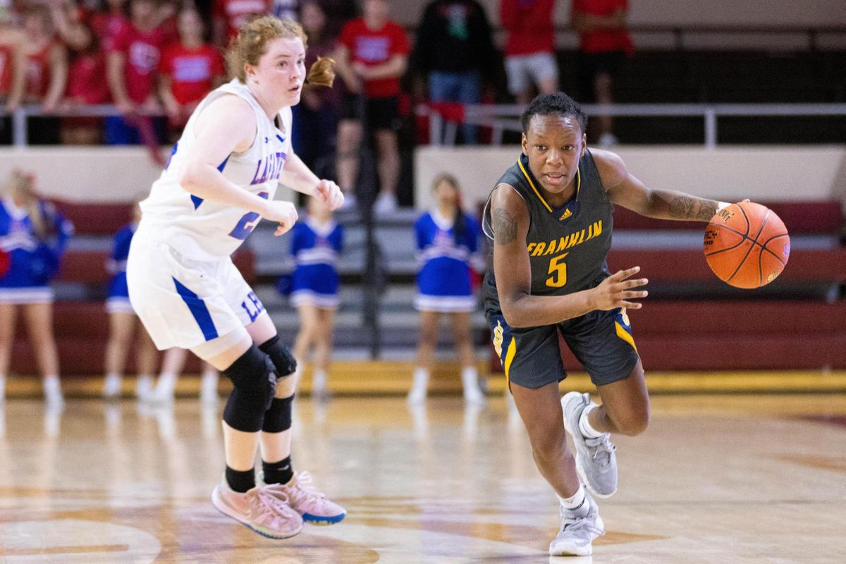 Franklin County’s Nevaeh Carter (5) has averaged 11.2 points, 5.2 rebounds, 5.9 assists and 3.4 steals per game as a senior.