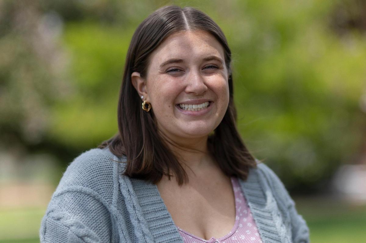 Shelby Hamm, who will graduate from Transylvania University in May, is photographed on campus on Tuesday, April 15, 2025.