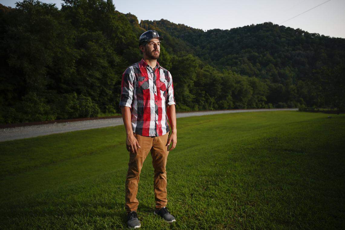 Scotty Cox, of Evarts, Ky., was among about 1,100 coal miners in Kentucky, West Virginia and Virginia who lost their jobs when coal company Blackjewel filed bankruptcy in early this month, Thursday, July 25, 2019. Cox does not plan to return to coal mining and has arranged to go to community college to train as a physical therapy assistant