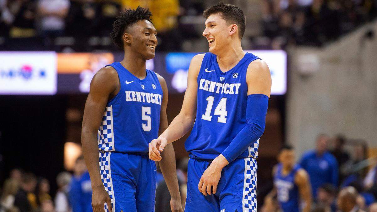 Immanuel Quickley, left, and Tyler Herro, shown during a Kentucky game against Missouri in 2019, both earned spots on the USA Basketball Select Team.