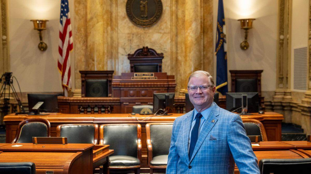 Damon Thayer in the Senate Chambers, Monday Dec. 9, 2024 in Frankfort, Ky.