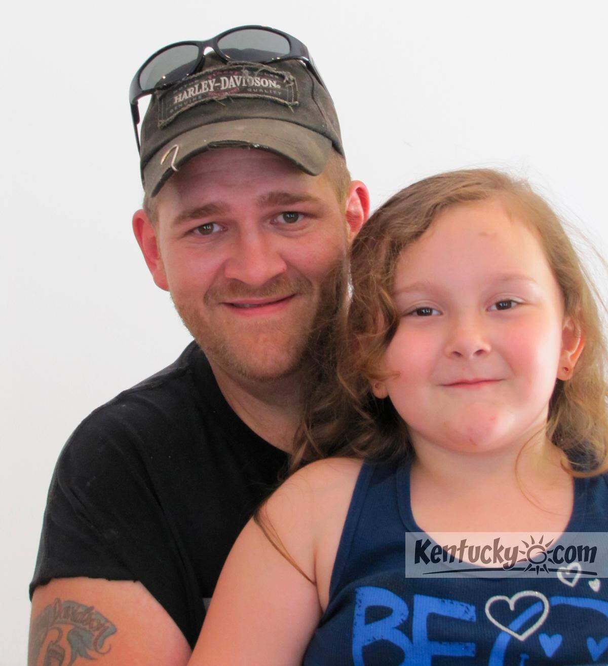 Gary Brent Slone of Knott County, with daugher Kassidi, was laid off in December 2012 from an underground coal mine. He worked other jobs before finding a mining job in 2018.