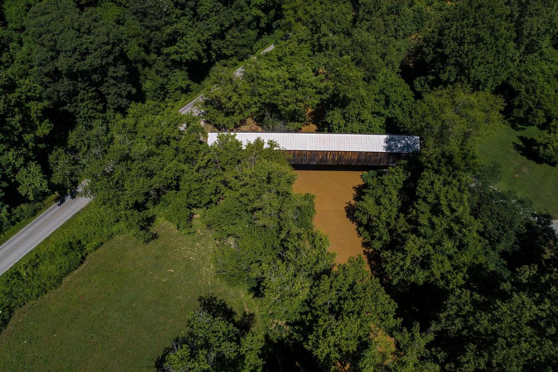 Bennett’s Mill Covered Bridge in Greenup County, Kentucky. Tuesday, June 28, 2022
