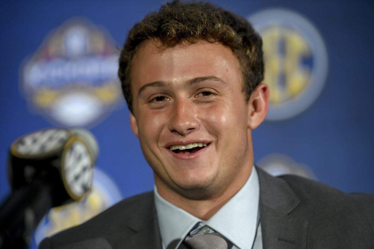 Mississippi State Bulldogs quarterback Will Rogers speaks with the media during SEC Media Days.