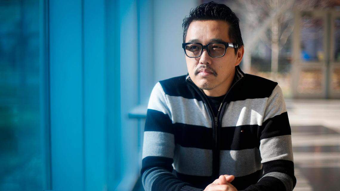 Dan Wu, of Lexington, Ky., owner of Atomic Ramen located inside The 90 dining hall at the University of Kentucky in Lexington, Friday, Feb. 5, 2021. Wu immigrated to the States from China with his family as a child and says he has had number of hurdles to overcome owning and running a small business in Lexington.