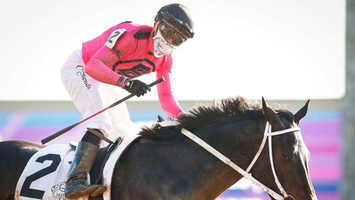 Daughter of Kentucky Derby champ stakes claim as Oaks favorite with Breeders’ Cup win