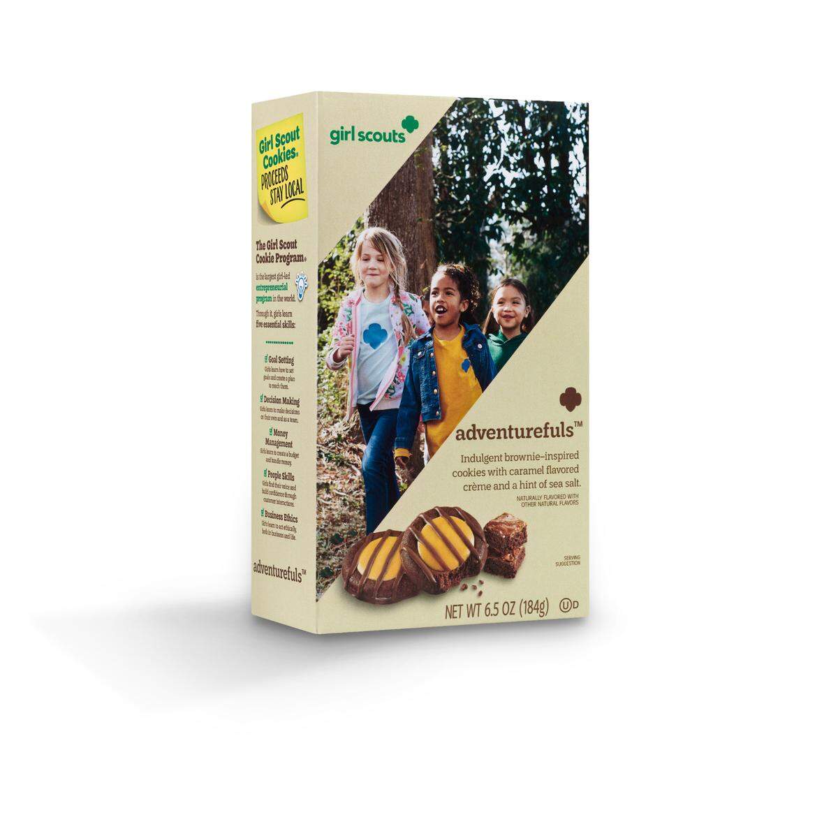 Girl Scout cookies, including Adventurefuls, are on sale now online. Booth sales and DoorDash sales start in February.