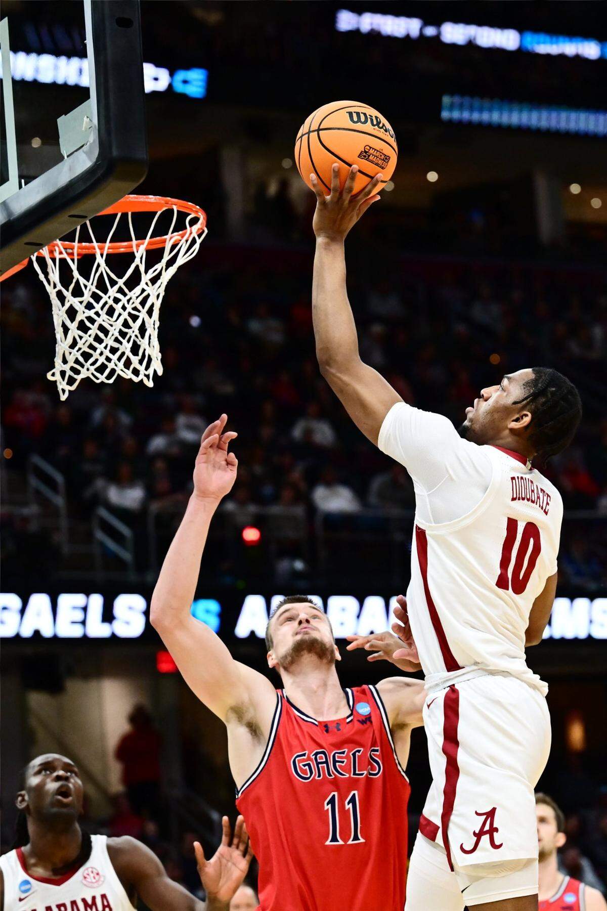 The 6-foot-7 Dioubate averaged 7.2 points and 5.9 rebounds per game in 37 contests for Alabama this season.
