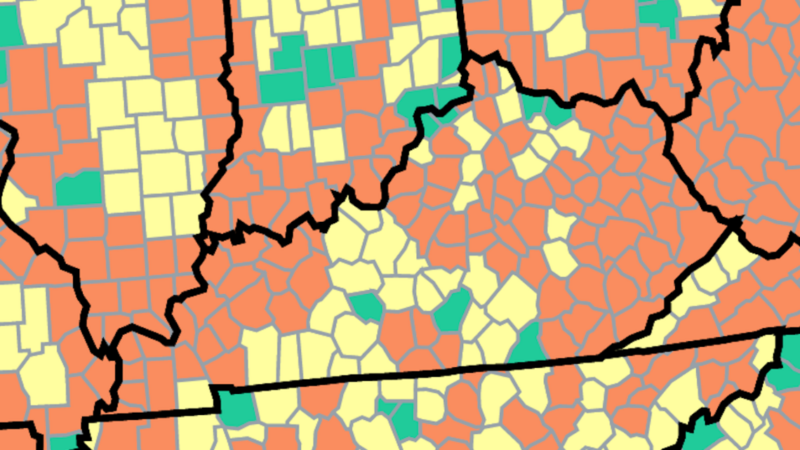 Here are 80 KY counties where the CDC recommends wearing a mask as BA.5 variant spreads