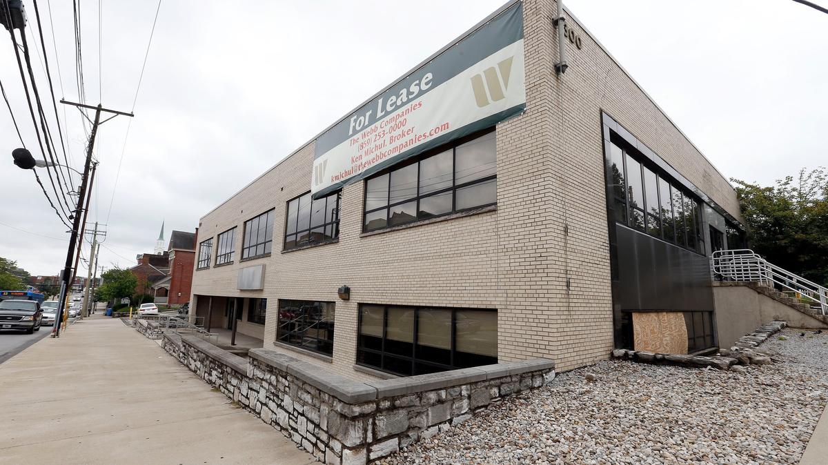 The former employment office at 120 W. High and South Upper streets. The Webb Companies want to tear down the two-story building and build a four-story condo building. The Historic South Hill Neighborhood opposes the project. The Board of Architectural Review will hear the Webb Companies’ request at its meeting on Wednesday.