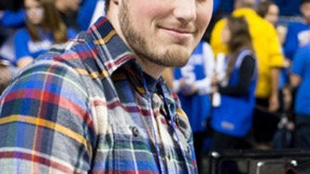 Jonathan Krueger, photo editor of the Kentucky Kernel at UK, shown her at the Kentucky vs Vanderbilt basketball game January 20, 2015. Krueger was shot to death on East Maxwell Street early Friday morning, April 17, 2015, in what police think may have been a robbery. Photo by Jonathan Palmer