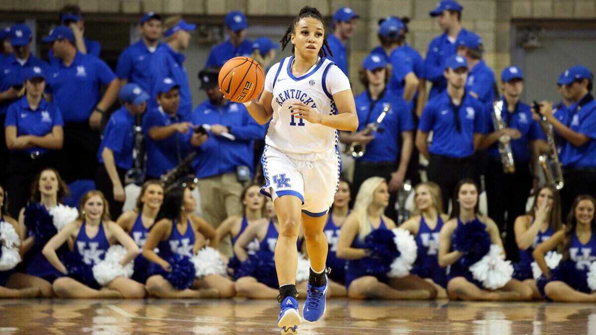 Jada Walker is Kentucky’s second-leading scorer this season at 14 points per game. She’s also averaging 3.5 rebounds, 4.5 assists and 3.8 steals per game. She scored 14 for the Wildcats in Thursday night’s win.