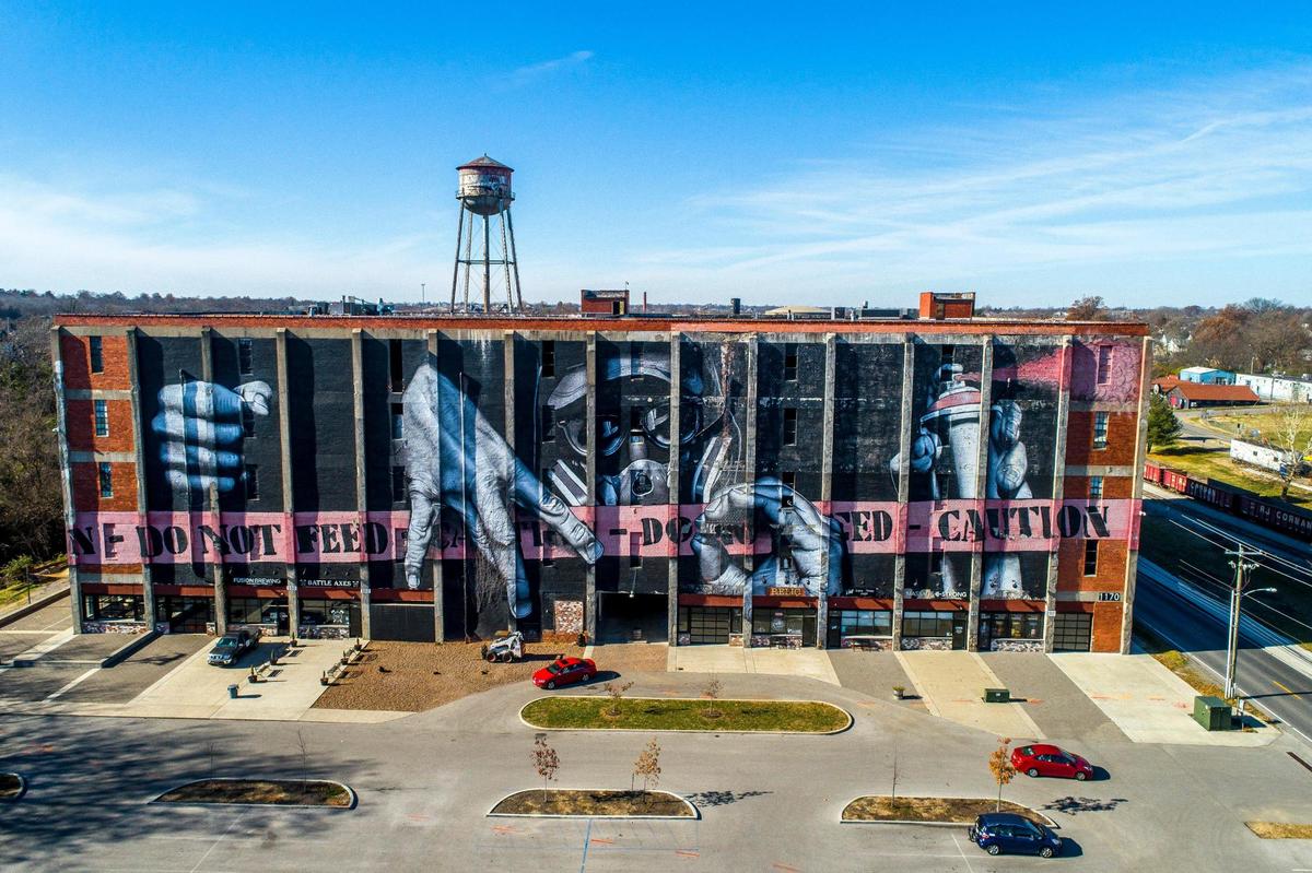 The former Pepper Distillery rickhouse building at 1170 Manchester St. has been sold to U-Haul, which intends to put 1,400 climate-controlled self-storage units in the concrete building. That may mean changes to Lexington’s largest mural.