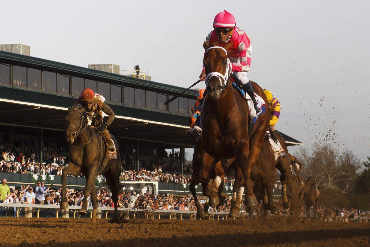 Vekoma (2) with Javier Castellano up won the 95th running of The Toyota Blue Grass Stakes at Keeneland last April. Keeneland and other major American tracks announced on Tuesday the formation of the Thoroughbred Safety Coalition.