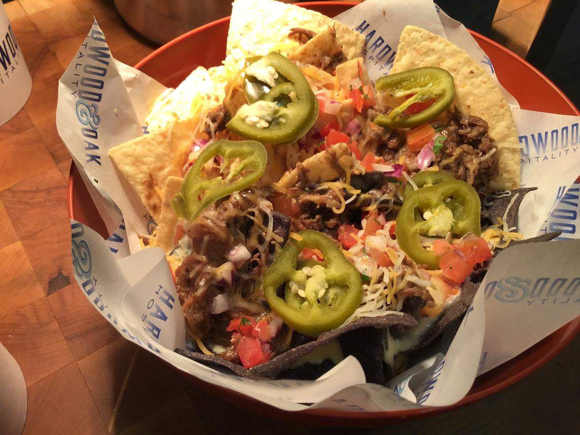 The brisket nachos with bourbon pickled jalapenos are on the menu at Hardwood & Oak, Rupp Arena’s hospitality provider. Many of the venues concessions will be available for mobile ordering with a new app coming soon.