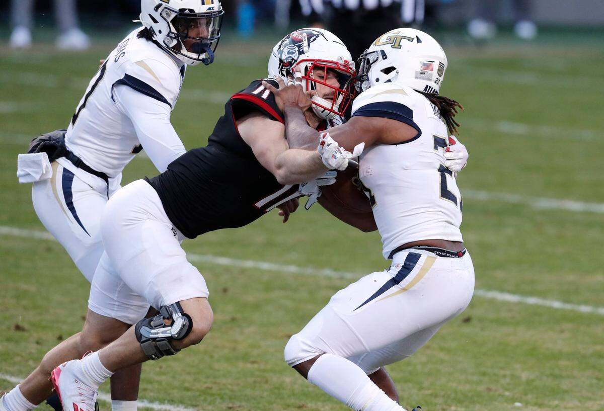 North Carolina State weakside linebacker Payton Wilson (11) leads the ACC in tackles with 108 and has 11.5 tackles for loss, 3.5 quarterback sacks and two interceptions.