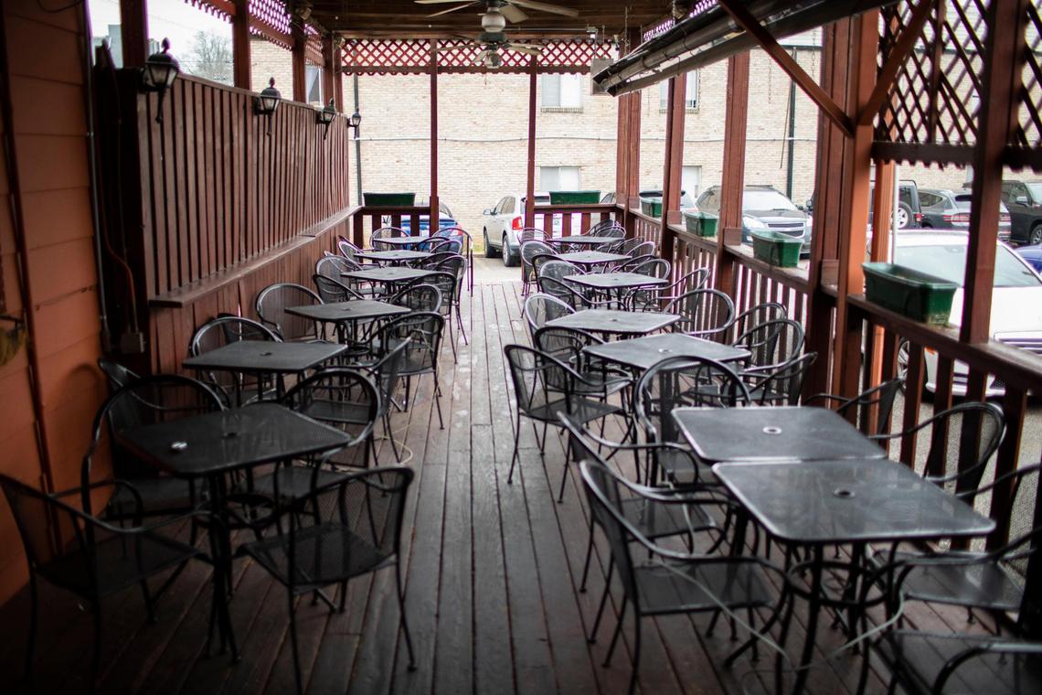 Charlie Brown’s on Euclid Avenue, a staple of Chevy Chase, has a large covered patio in the back.